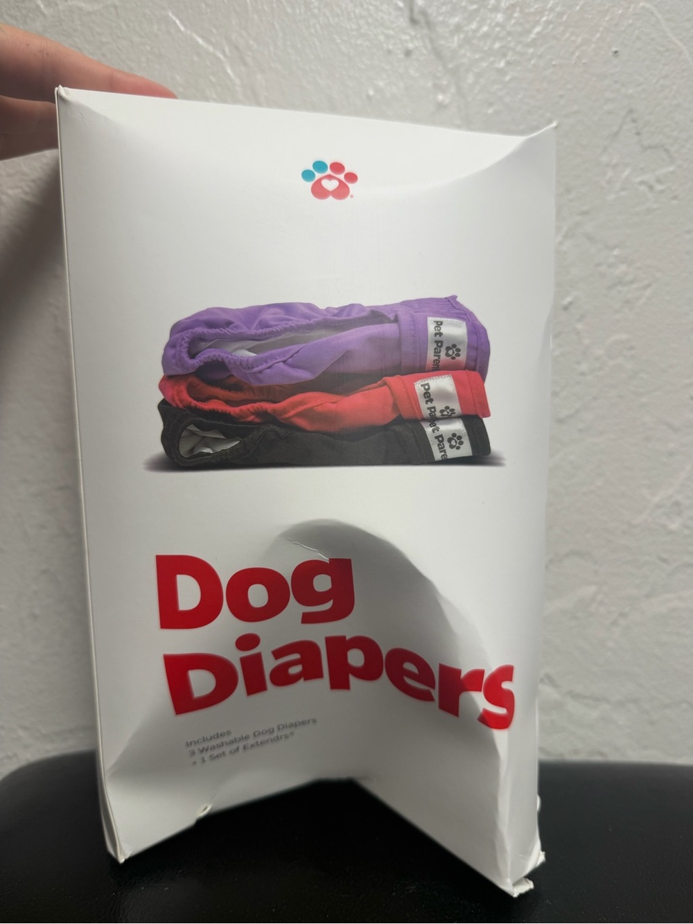 Dog Diapers - Purple, Red, Black